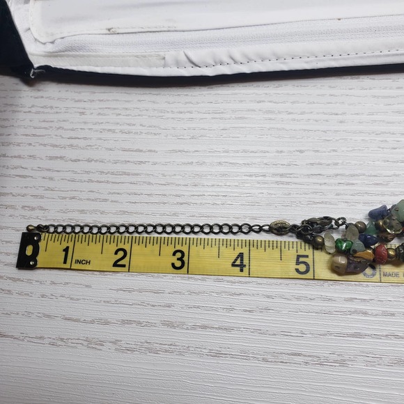 Cookie Lee Stone Chip Cluster Long Necklace - Picture 6 of 6